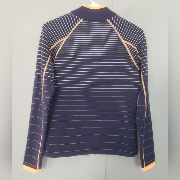 Annika by Cutter & Buck Stripe Moisture Wicking Drytec Technical Zip Sweater - Picture 7 of 12
